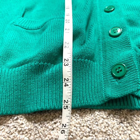 1980s Vintage Bay Club Men’s Green Cardigan Sweater Sz M - Picture 12 of 14